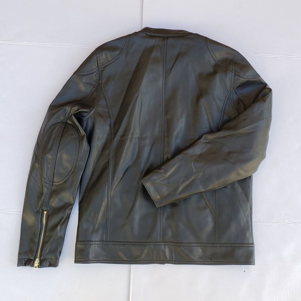 New GUESS Jace Faux-Leather Moto Jacket sz Small - Picture 10 of 11